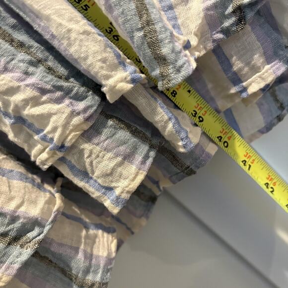 Rails Dress Womens XL Blue Purple Catania Stripe Crystal Smocked Ruffle Boho - Picture 12 of 16